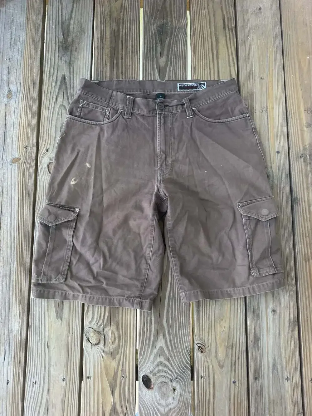 Enyce Cargo Shorts Size 36 Brown Cotton Skate Y2K Grunge